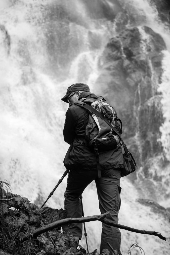 Naturfotograf bei der Arbeit