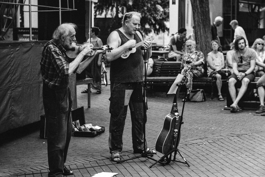 Leineweberfest, Leica IIIf mit 9cm Elmar, Orange-Filter