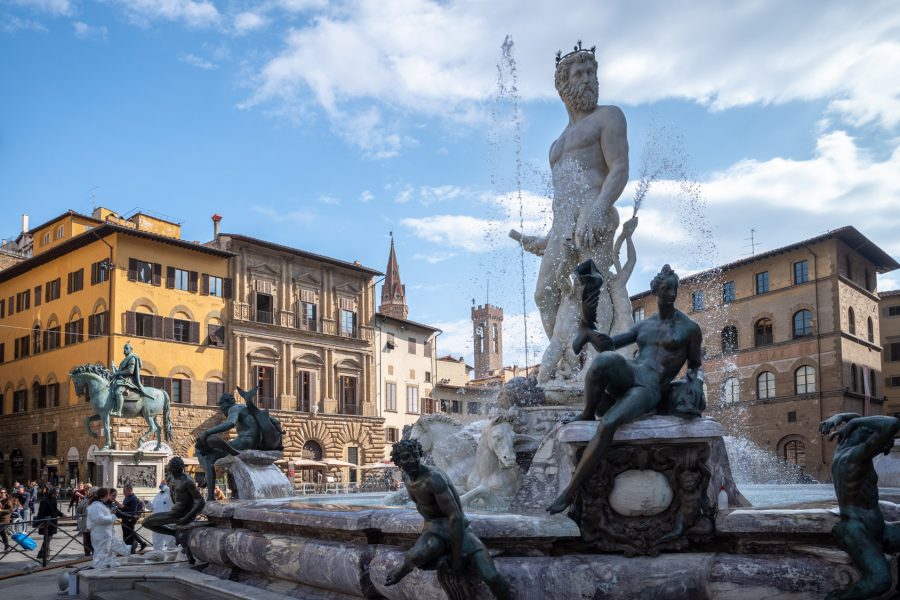 Vor dem Palazzo Vecchio