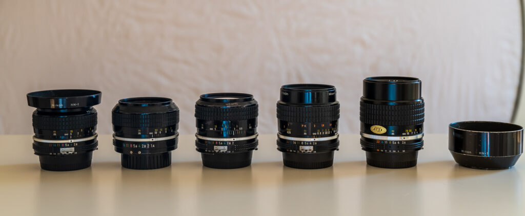 Nikkor Ai, Ai-S, 28mm, 35mm, 50mm, 55mm, 105mm