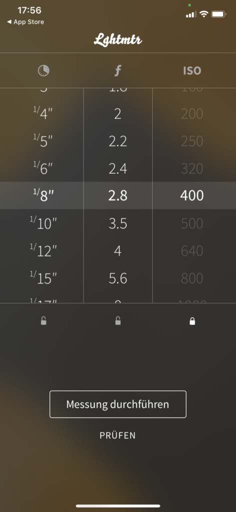 Belichtungsmesser-App Lghtmtr für iOS