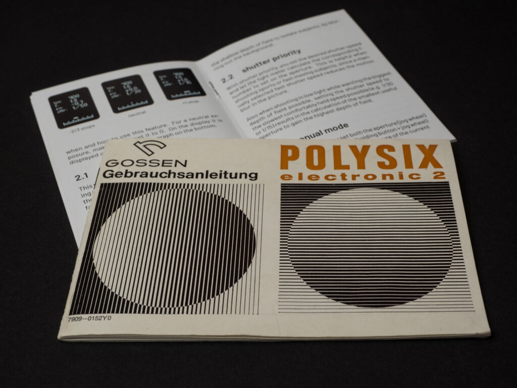 Produktbild zeigt Anleitungen für die Belichtungsmesser Hedeco Lime Two und Gossen Polysix electronic 2